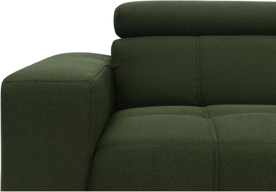 DOMO collection 2-zitsbank Trento met sledevoet of enkele voet keuze met hoofdeinde verstelbaar en in twee maten verkrijgbaar - Foto 5