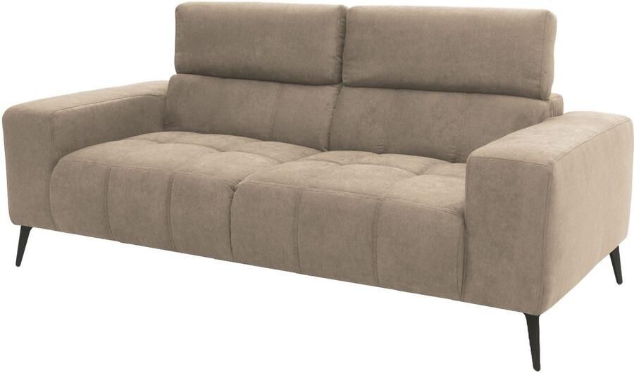 DOMO collection 2-zitsbank Trento met sledevoet of enkele voet keuze met hoofdeinde verstelbaar en in twee maten verkrijgbaar - Foto 8