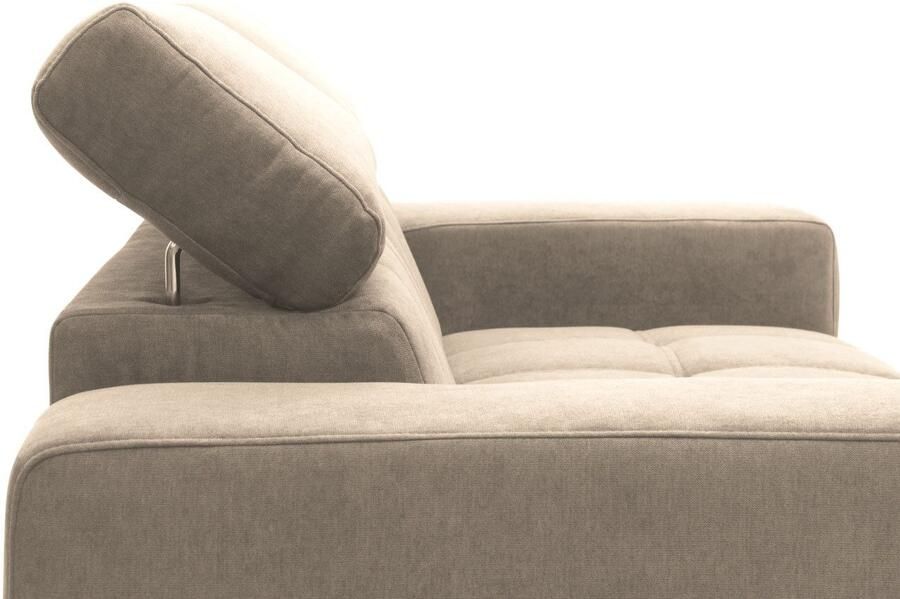 DOMO collection 2-zitsbank Trento met sledevoet of enkele voet keuze met hoofdeinde verstelbaar en in twee maten verkrijgbaar - Foto 6