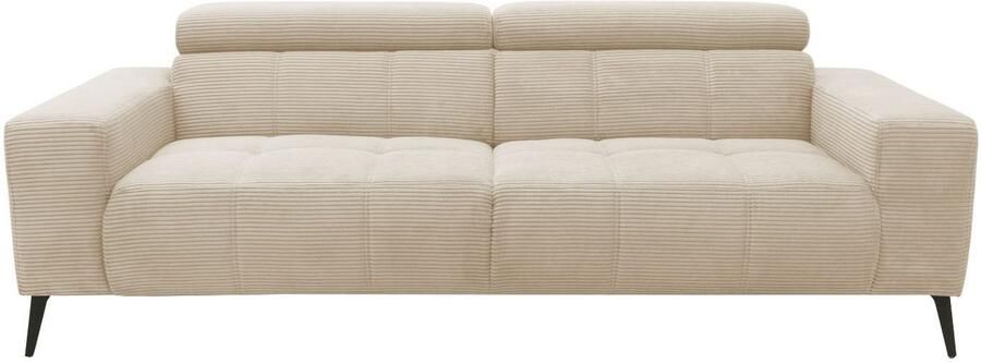 DOMO collection 2-zitsbank Trento met sledevoet of enkele voet keuze met hoofdeinde verstelbaar en in twee maten verkrijgbaar - Foto 8