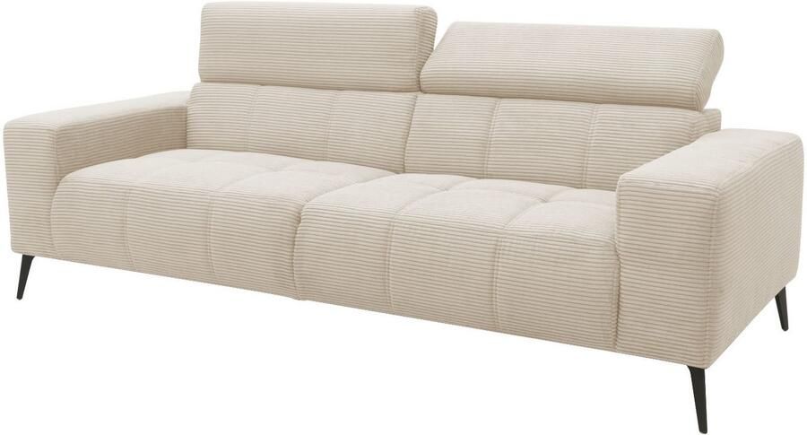 DOMO collection 2-zitsbank Trento met sledevoet of enkele voet keuze met hoofdeinde verstelbaar en in twee maten verkrijgbaar - Foto 10