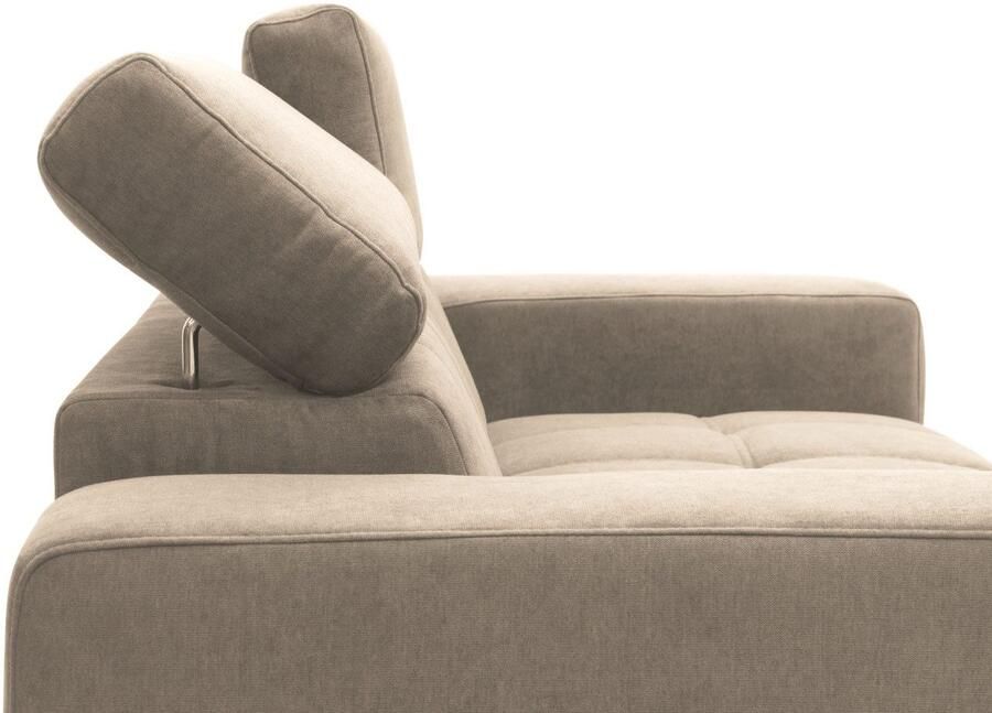 DOMO collection 2-zitsbank Trento met sledevoet of enkele voet keuze met hoofdeinde verstelbaar en in twee maten verkrijgbaar - Foto 4