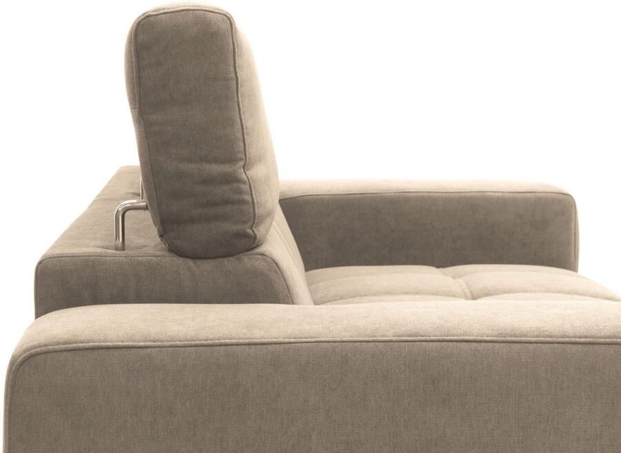 DOMO collection 2-zitsbank Trento met sledevoet of enkele voet keuze met hoofdeinde verstelbaar en in twee maten verkrijgbaar - Foto 3