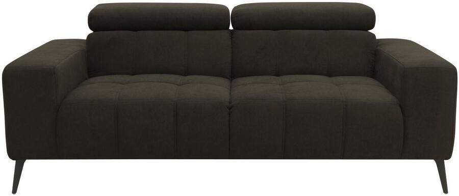 DOMO collection 2-zitsbank Trento met sledevoet of enkele voet keuze met hoofdeinde verstelbaar en in twee maten verkrijgbaar - Foto 5