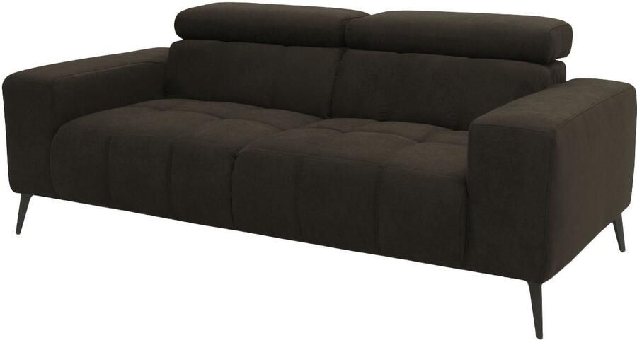 DOMO collection 2-zitsbank Trento met sledevoet of enkele voet keuze met hoofdeinde verstelbaar en in twee maten verkrijgbaar - Foto 4