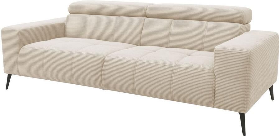 DOMO collection 2-zitsbank Trento met sledevoet of enkele voet keuze met hoofdeinde verstelbaar en in twee maten verkrijgbaar - Foto 7