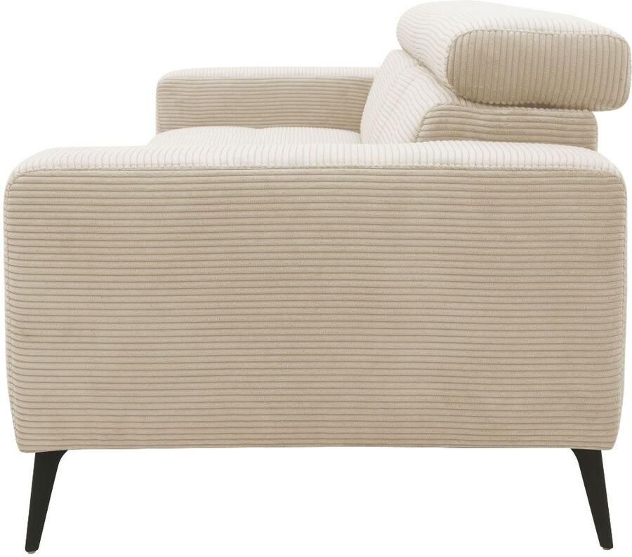 DOMO collection 2-zitsbank Trento met sledevoet of enkele voet keuze met hoofdeinde verstelbaar en in twee maten verkrijgbaar - Foto 5