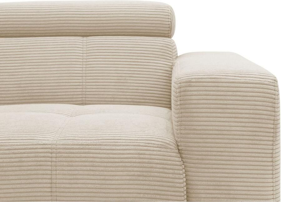 DOMO collection 2-zitsbank Trento met sledevoet of enkele voet keuze met hoofdeinde verstelbaar en in twee maten verkrijgbaar - Foto 6