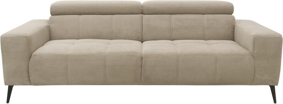 DOMO collection 2-zitsbank Trento met sledevoet of enkele voet keuze met hoofdeinde verstelbaar en in twee maten verkrijgbaar - Foto 9