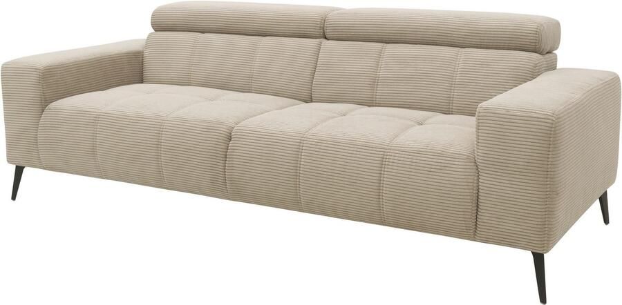 DOMO collection 2-zitsbank Trento met sledevoet of enkele voet keuze met hoofdeinde verstelbaar en in twee maten verkrijgbaar - Foto 4