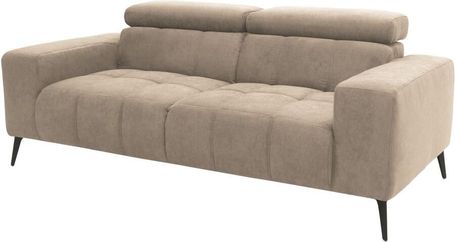 DOMO collection 2-zitsbank Trento met sledevoet of enkele voet keuze met hoofdeinde verstelbaar en in twee maten verkrijgbaar - Foto 4