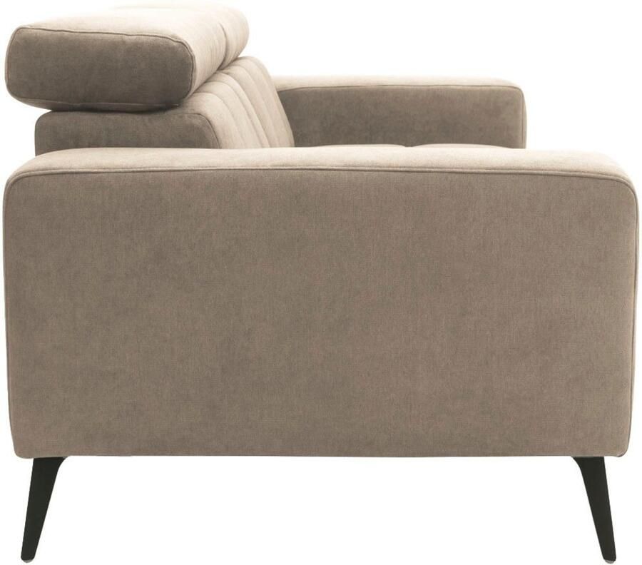 DOMO collection 2-zitsbank Trento met sledevoet of enkele voet keuze met hoofdeinde verstelbaar en in twee maten verkrijgbaar - Foto 2