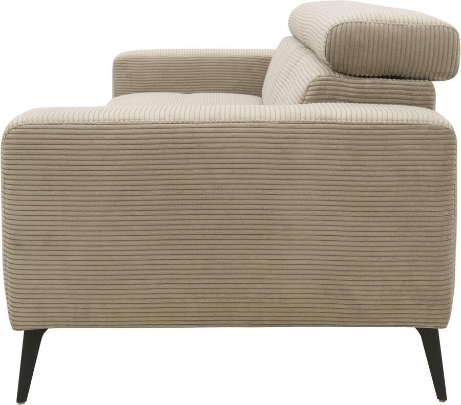 DOMO collection 2-zitsbank Trento met sledevoet of enkele voet keuze met hoofdeinde verstelbaar en in twee maten verkrijgbaar - Foto 2