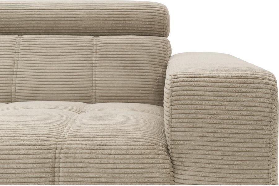 DOMO collection 2-zitsbank Trento met sledevoet of enkele voet keuze met hoofdeinde verstelbaar en in twee maten verkrijgbaar - Foto 5