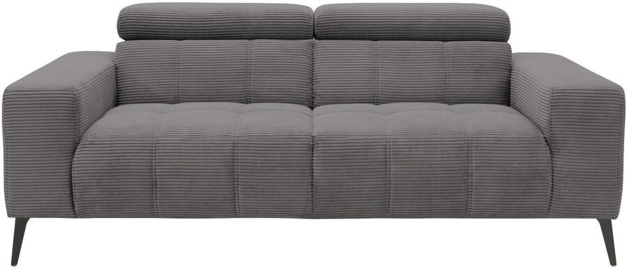 DOMO collection 2-zitsbank Trento met sledevoet of enkele voet keuze met hoofdeinde verstelbaar en in twee maten verkrijgbaar - Foto 9