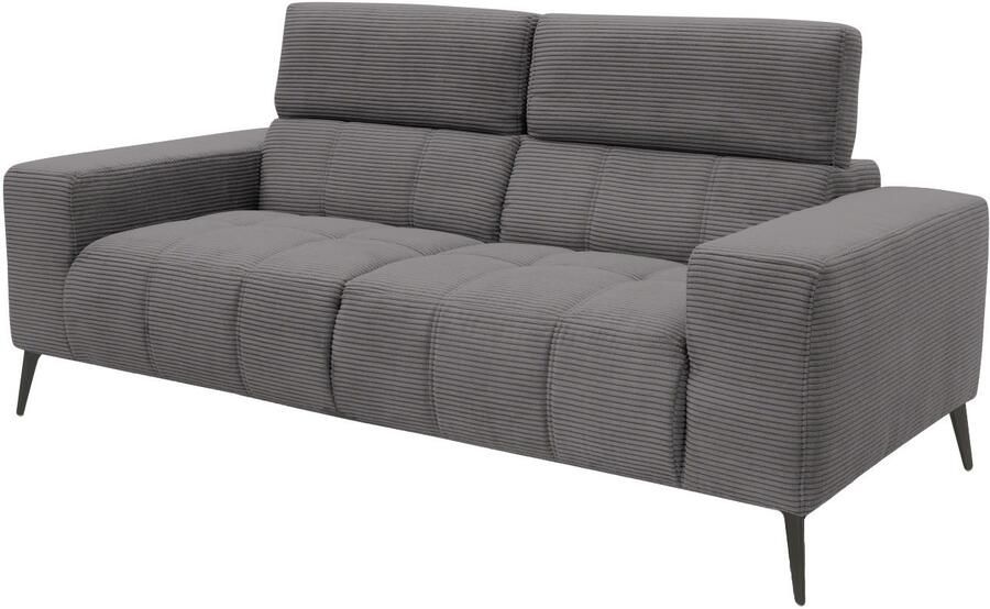 DOMO collection 2-zitsbank Trento met sledevoet of enkele voet keuze met hoofdeinde verstelbaar en in twee maten verkrijgbaar - Foto 6