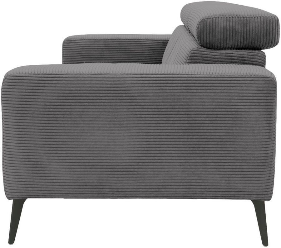 DOMO collection 2-zitsbank Trento met sledevoet of enkele voet keuze met hoofdeinde verstelbaar en in twee maten verkrijgbaar - Foto 2