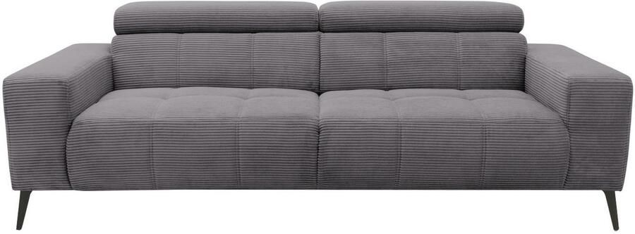 DOMO collection 2-zitsbank Trento met sledevoet of enkele voet keuze met hoofdeinde verstelbaar en in twee maten verkrijgbaar - Foto 9