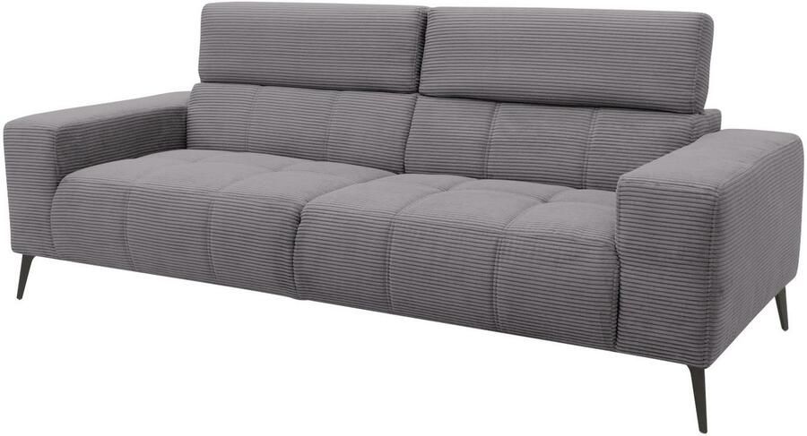 DOMO collection 2-zitsbank Trento met sledevoet of enkele voet keuze met hoofdeinde verstelbaar en in twee maten verkrijgbaar - Foto 7