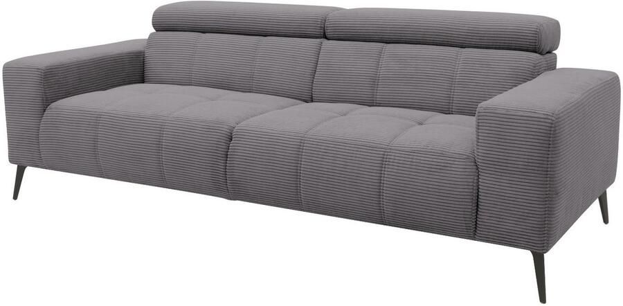 DOMO collection 2-zitsbank Trento met sledevoet of enkele voet keuze met hoofdeinde verstelbaar en in twee maten verkrijgbaar - Foto 4