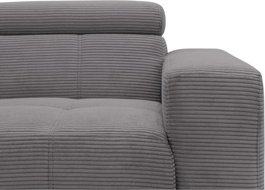 DOMO collection 2-zitsbank Trento met sledevoet of enkele voet keuze met hoofdeinde verstelbaar en in twee maten verkrijgbaar - Foto 5