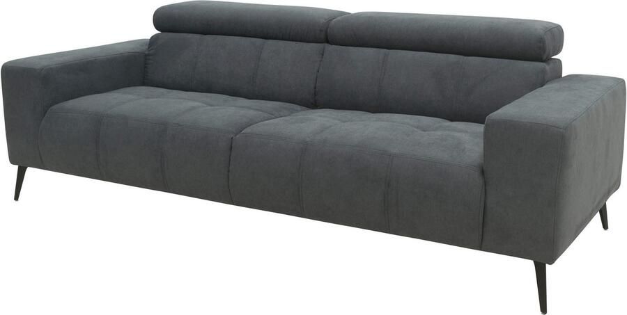 DOMO collection 2-zitsbank Trento met sledevoet of enkele voet keuze met hoofdeinde verstelbaar en in twee maten verkrijgbaar - Foto 4