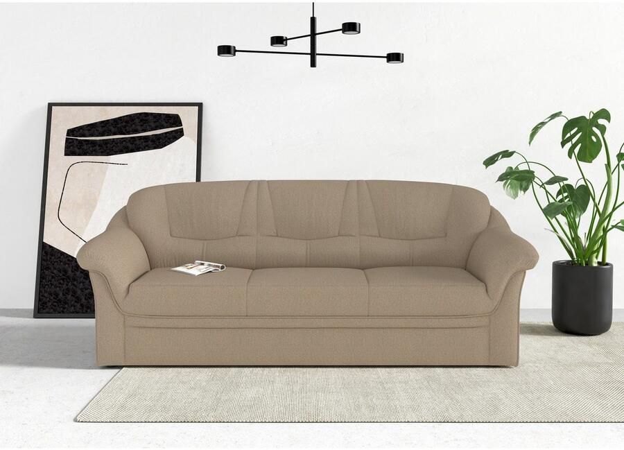 DOMO collection 3-zitsbank Montana voor kleine ruimtes breedte 184cm comfortabel en tijdloos - Foto 3