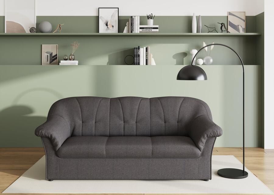DOMO collection 3-zitsbank Pegnitz voor kleine ruimtes breedte 185cm tijdloos elegante armleuningen comfortabel - Foto 5