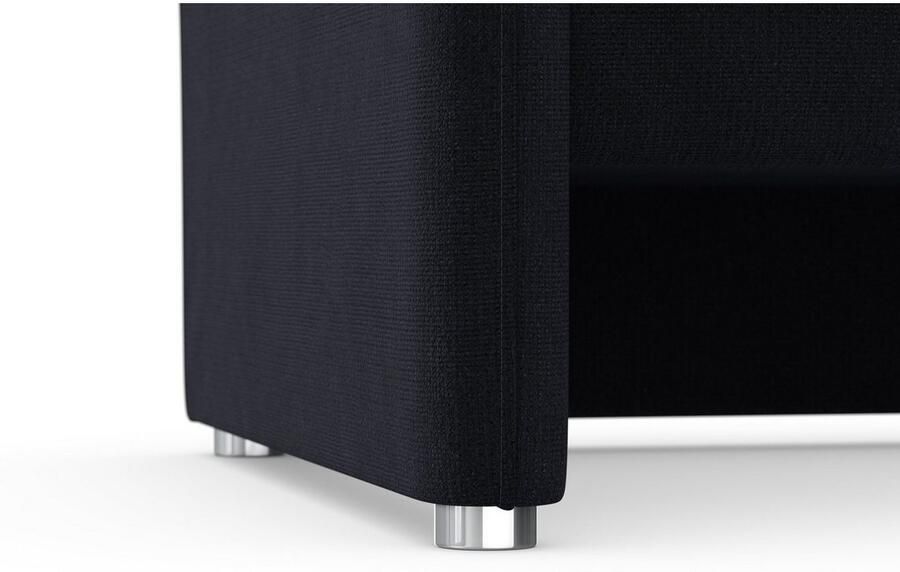 DOMO collection 3-zitsbank Pina smalle armleuningen met bonellvering compact & elegant Hoge zitcomfort luxe microvezel leerlook grijs breedte 219 cm - Foto 3