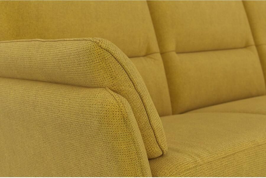 DOMO collection 3-zitsbank Pina smalle armleuningen met bonellvering compact & elegant Hoge zitcomfort luxe microvezel leerlook grijs breedte 219 cm - Foto 3