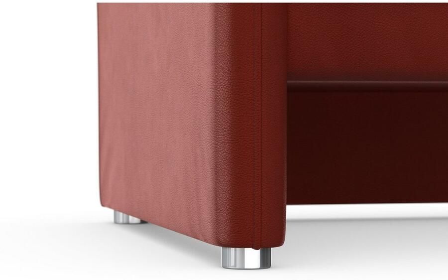 DOMO collection 3-zitsbank Pina smalle armleuningen met bonellvering compact & elegant Hoge zitcomfort luxe microvezel leerlook grijs breedte 219 cm - Foto 3