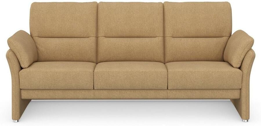 DOMO collection 3-zitsbank Pina smalle armleuningen met bonellvering compact & elegant Hoge zitcomfort luxe microvezel leerlook grijs breedte 219 cm - Foto 5