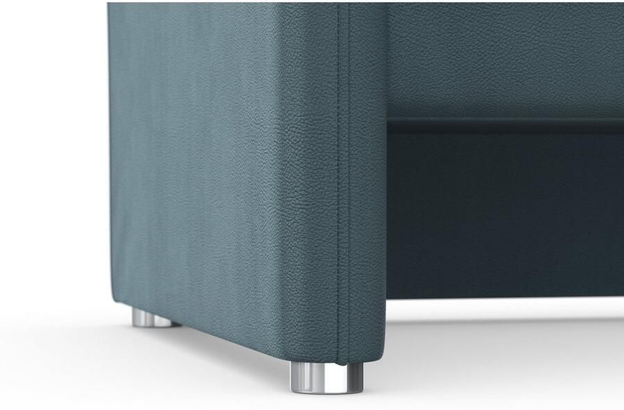 DOMO collection 3-zitsbank Pina smalle armleuningen met bonellvering compact & elegant Hoge zitcomfort luxe microvezel leerlook grijs breedte 219 cm - Foto 2