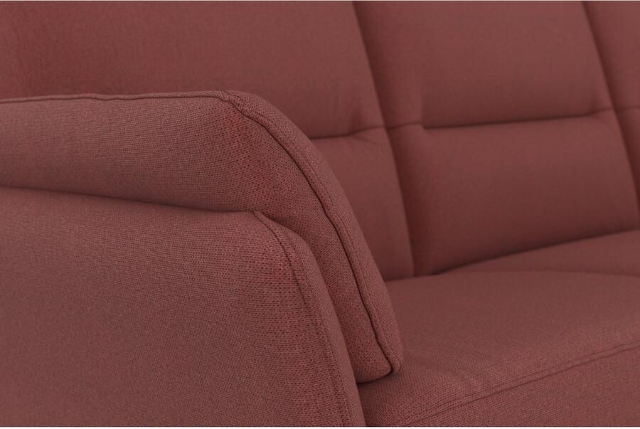 DOMO collection 3-zitsbank Pina smalle armleuningen met bonellvering compact & elegant Hoge zitcomfort luxe microvezel leerlook grijs breedte 219 cm - Foto 3