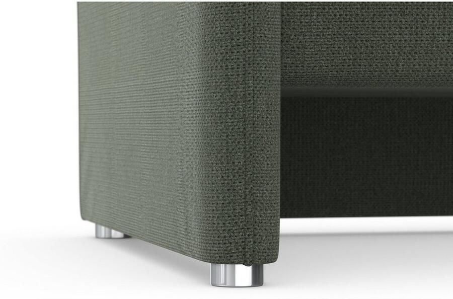 DOMO collection 3-zitsbank Pina smalle armleuningen met bonellvering compact & elegant Hoge zitcomfort luxe microvezel leerlook grijs breedte 219 cm - Foto 3