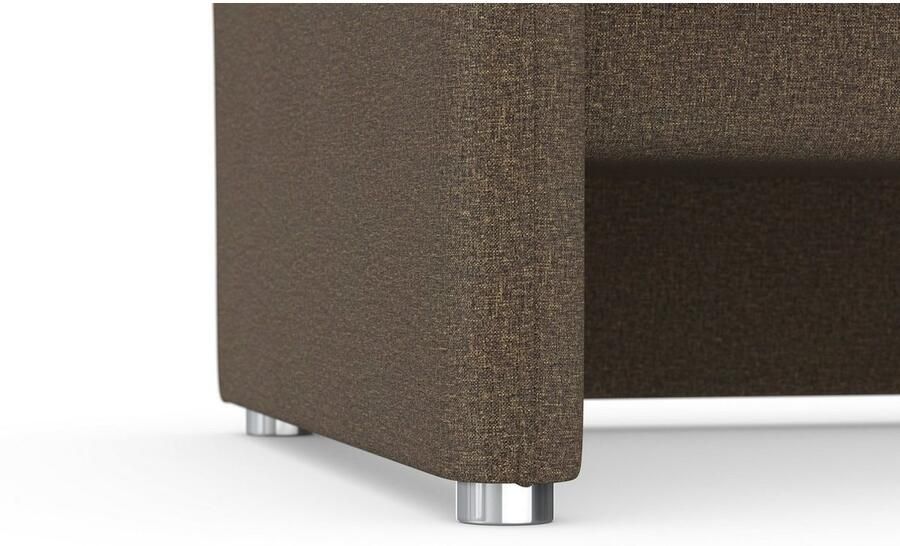 DOMO collection 3-zitsbank Pina smalle armleuningen met bonellvering compact & elegant Hoge zitcomfort luxe microvezel leerlook grijs breedte 219 cm - Foto 4