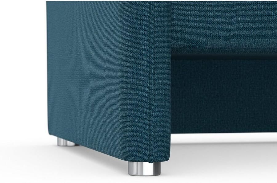 DOMO collection 3-zitsbank Pina smalle armleuningen met bonellvering compact & elegant Hoge zitcomfort luxe microvezel leerlook grijs breedte 219 cm - Foto 3