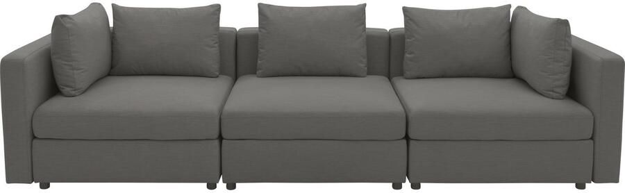 DOMO collection 3-zitsbank Solskin individueel uitbreidbaar combineerbaar met losse kussens. rug- en zijpanelen als steeksysteem. - Foto 2