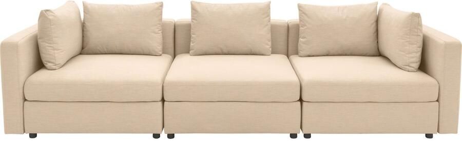 DOMO collection 3-zitsbank Solskin individueel uitbreidbaar combineerbaar met losse kussens. rug- en zijpanelen als steeksysteem. - Foto 3