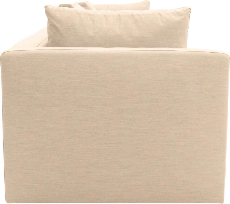 DOMO collection 3-zitsbank Solskin individueel uitbreidbaar combineerbaar met losse kussens. rug- en zijpanelen als steeksysteem.