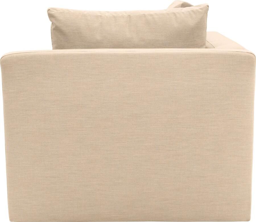 DOMO collection Bank-hoekelement Solskin individueel uitbreidbaar combineerbaar met losse kussens. rug- en zijpanelen als steeksysteem.