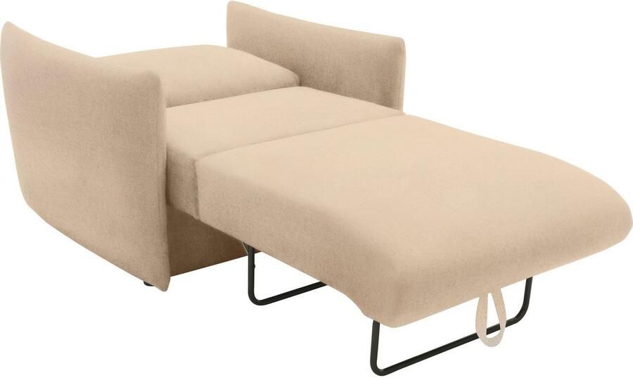 DOMO collection Fauteuil 700023 veelzijdig als lounge stoel relaxligstoel en logeerbed Slaapfunctie bonellvering stabiele ligoppervlak ca. 70 x 195 cm - Foto 6