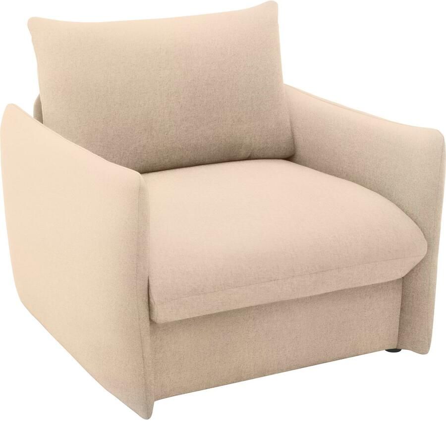 DOMO collection Fauteuil 700023 veelzijdig als lounge stoel relaxligstoel en logeerbed Slaapfunctie bonellvering stabiele ligoppervlak ca. 70 x 195 cm - Foto 2