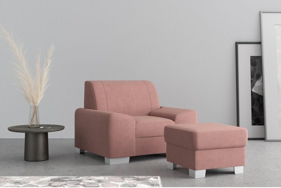 DOMO collection Fauteuil Anzio optioneel met veerkern