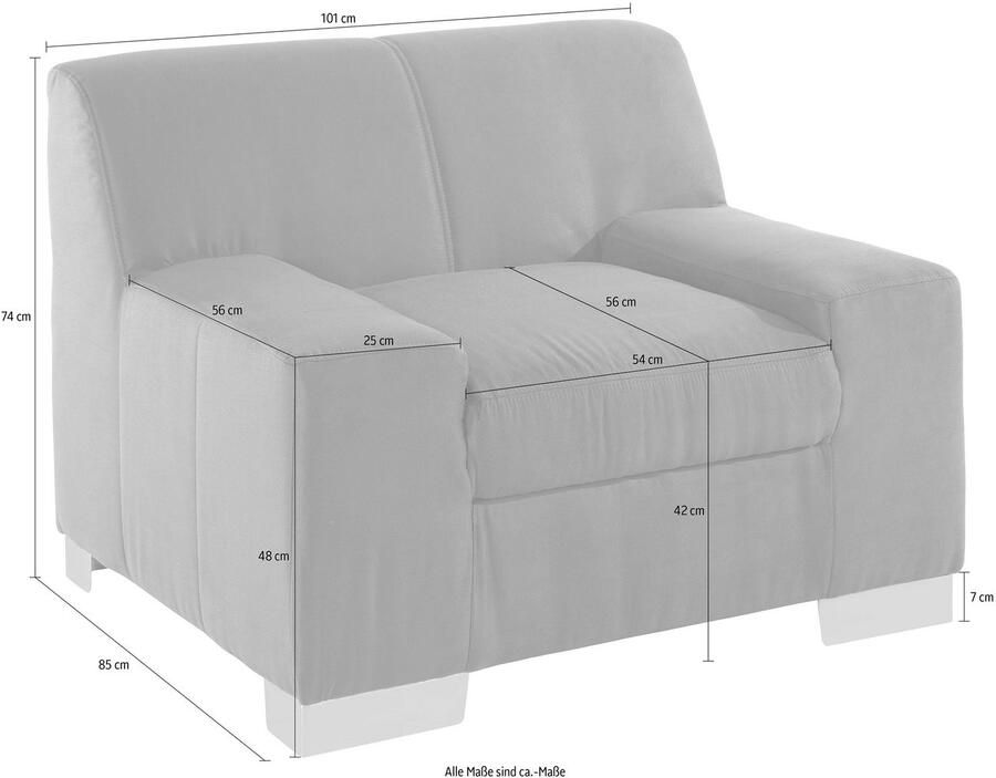 DOMO collection Fauteuil Bero elegant en tijdloos kubistisch en comfortabel (set) - Foto 2