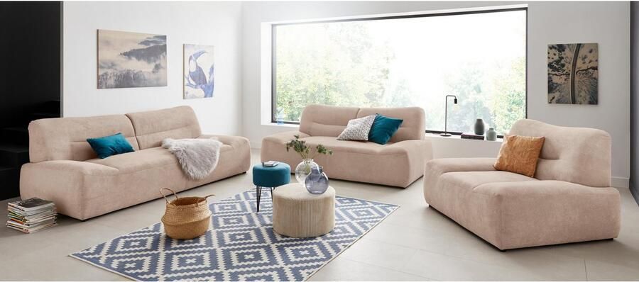 DOMO collection 2 5-zitsbank Cesena modern elegant en tijdloos comfortabel platte armleuningen - Foto 2