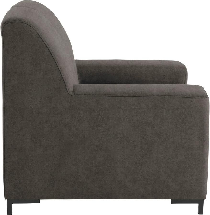 DOMO collection Fauteuil Ledas kubisch en comfortabel platte armleuningen elegante voet - Foto 2