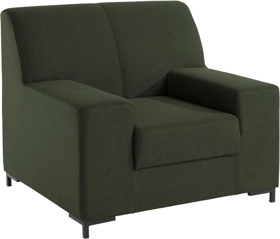 DOMO collection Fauteuil Ledas kubisch en comfortabel platte armleuningen elegante voet - Foto 5