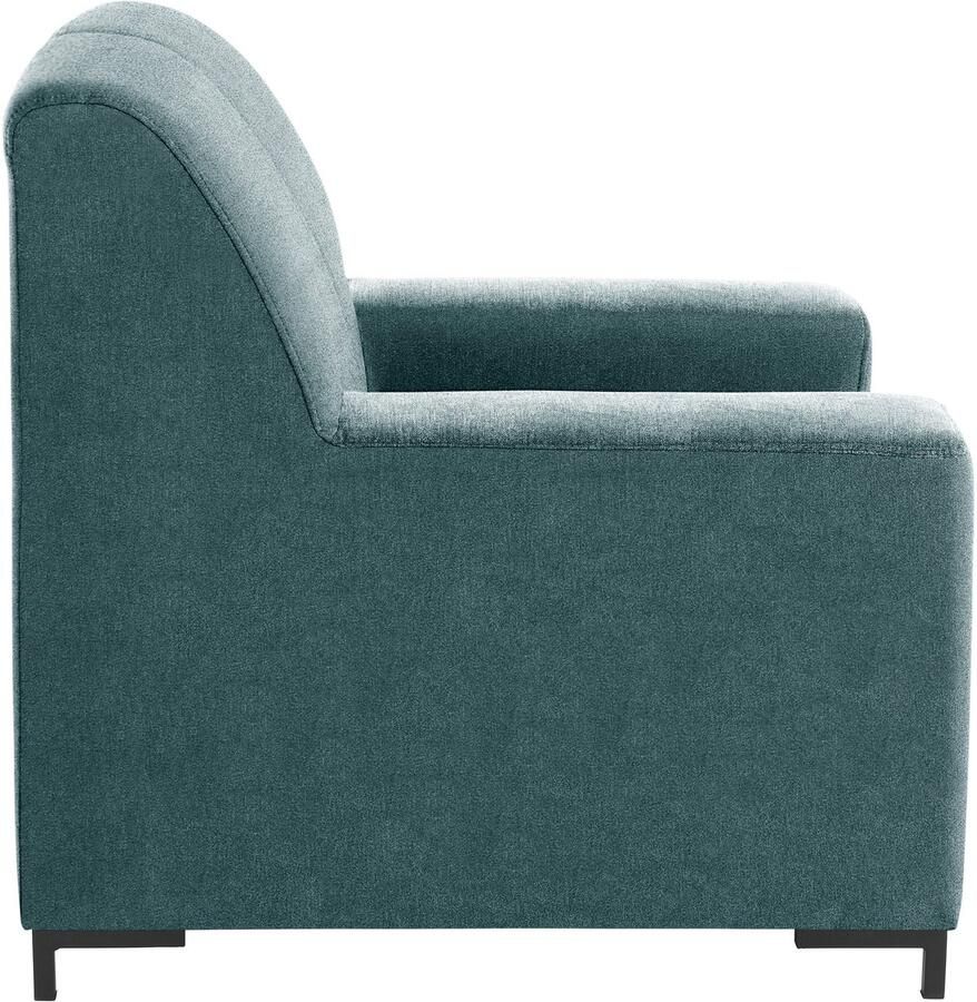 DOMO collection Fauteuil Ledas kubisch en comfortabel platte armleuningen elegante voet - Foto 2