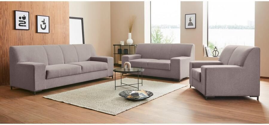 DOMO collection 2-zitsbank Ledas kubisch en comfortabel platte armleuningen elegante voet - Foto 5